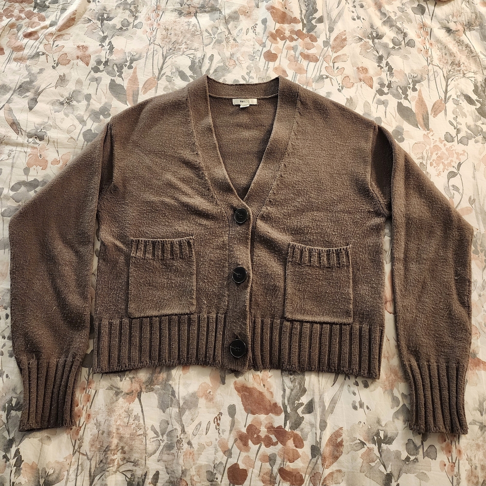 RW&CO. Chocolate Brown Knit Cardigan